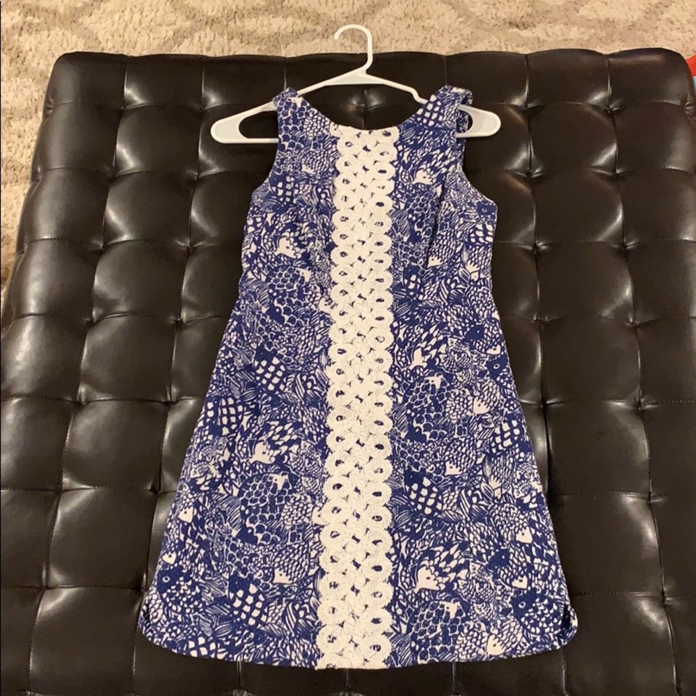 Navy shift dress